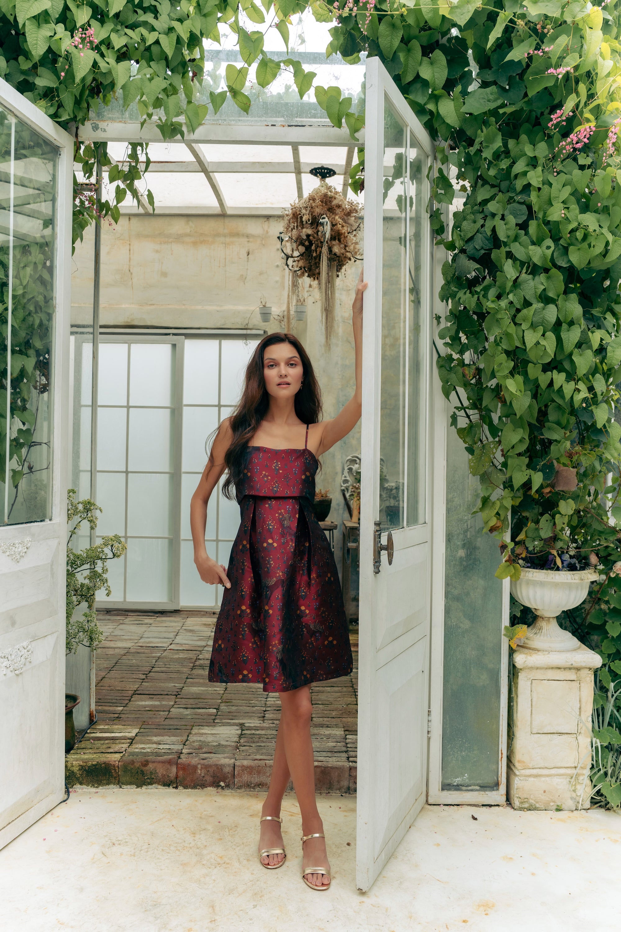 Bordeaux Babydoll Dress