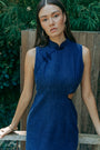 Isla Denim Cut-Out Cheongsam