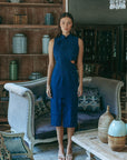 Isla Denim Cut-Out Cheongsam