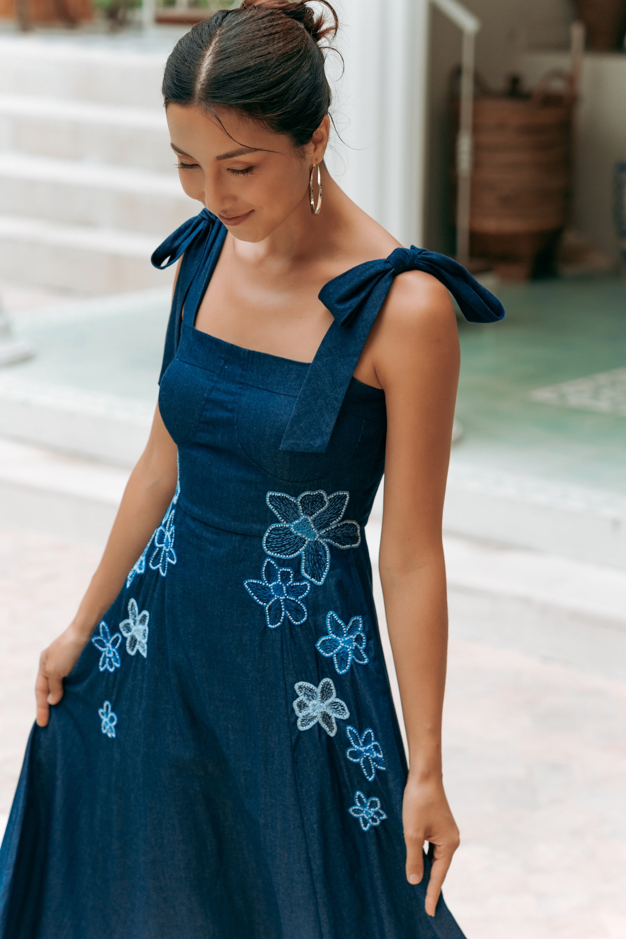 TMP x MarchMay Denim Beaded Dress