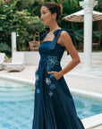 TMP x MarchMay Denim Beaded Dress
