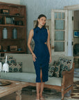 Isla Denim Cut-Out Cheongsam