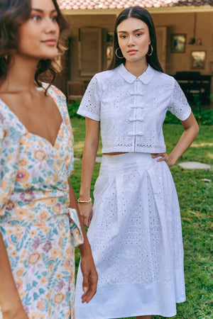 Bianca Broderie Skirt Set