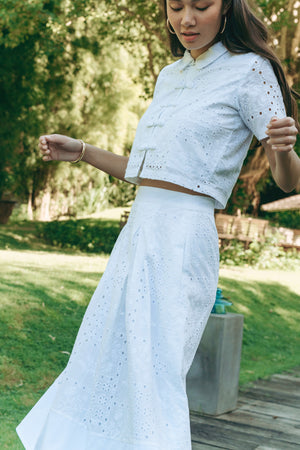 Bianca Broderie Skirt Set