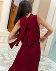 Selah Hi-Low Maxi Dress - Fuchsia / Wine (Pre-order)