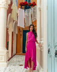 Selah Hi-Low Maxi Dress - Fuchsia / Wine (Pre-order)