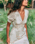 In-a-Knot Maxi Dress - Cream Floral
