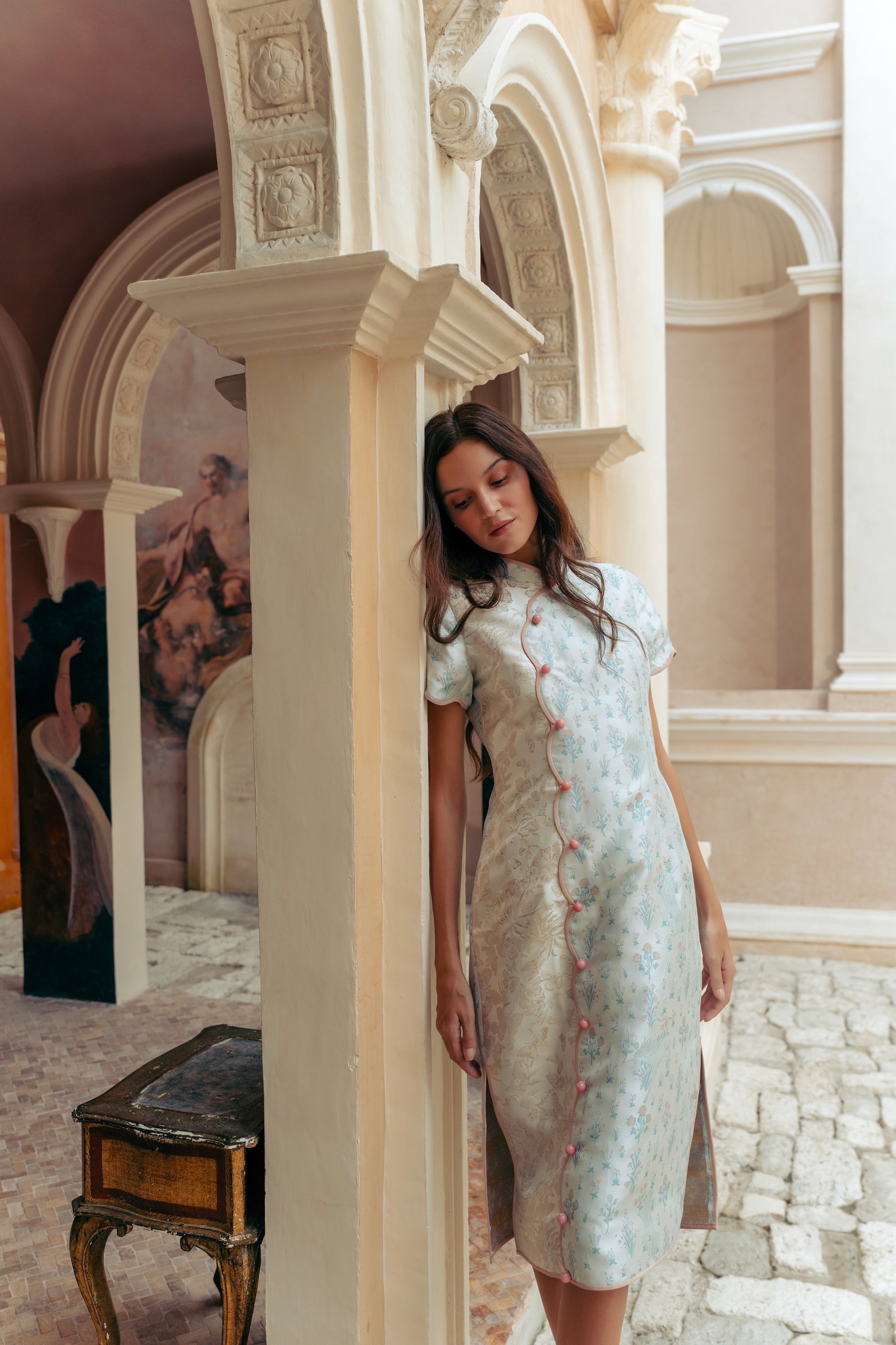 Aurora Jacquard Cheongsam