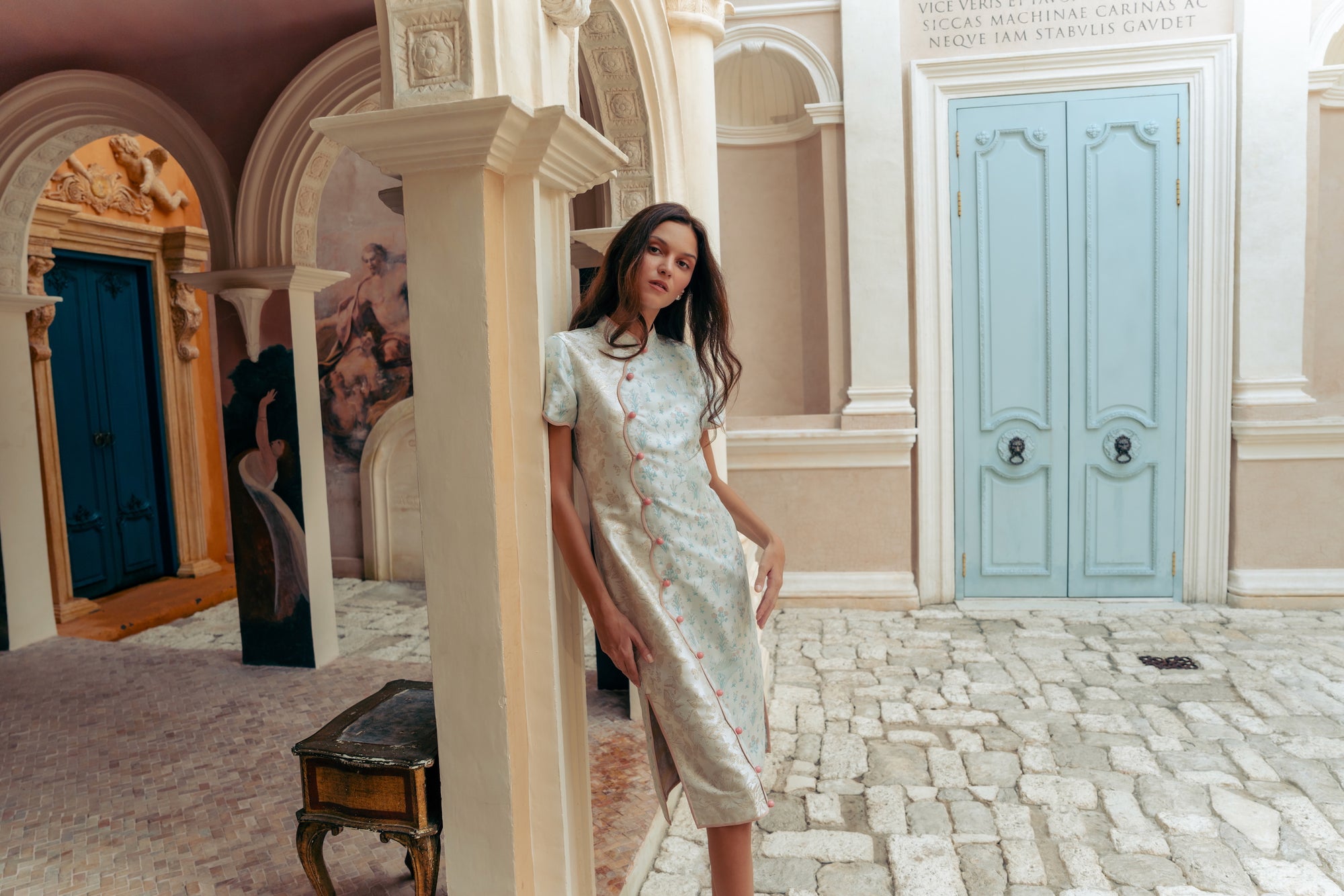 Aurora Jacquard Cheongsam