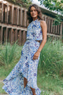 Selah Hi-low Dress - Blue Floral