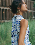 Selah Hi-low Dress - Blue Floral