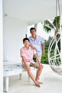 Lil' Man Kei Shirt - Crimson / Blue