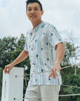 Striped Bloom Men's Shirt