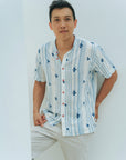Striped Bloom Men's Shirt