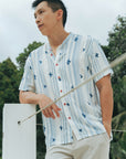 Striped Bloom Men's Shirt