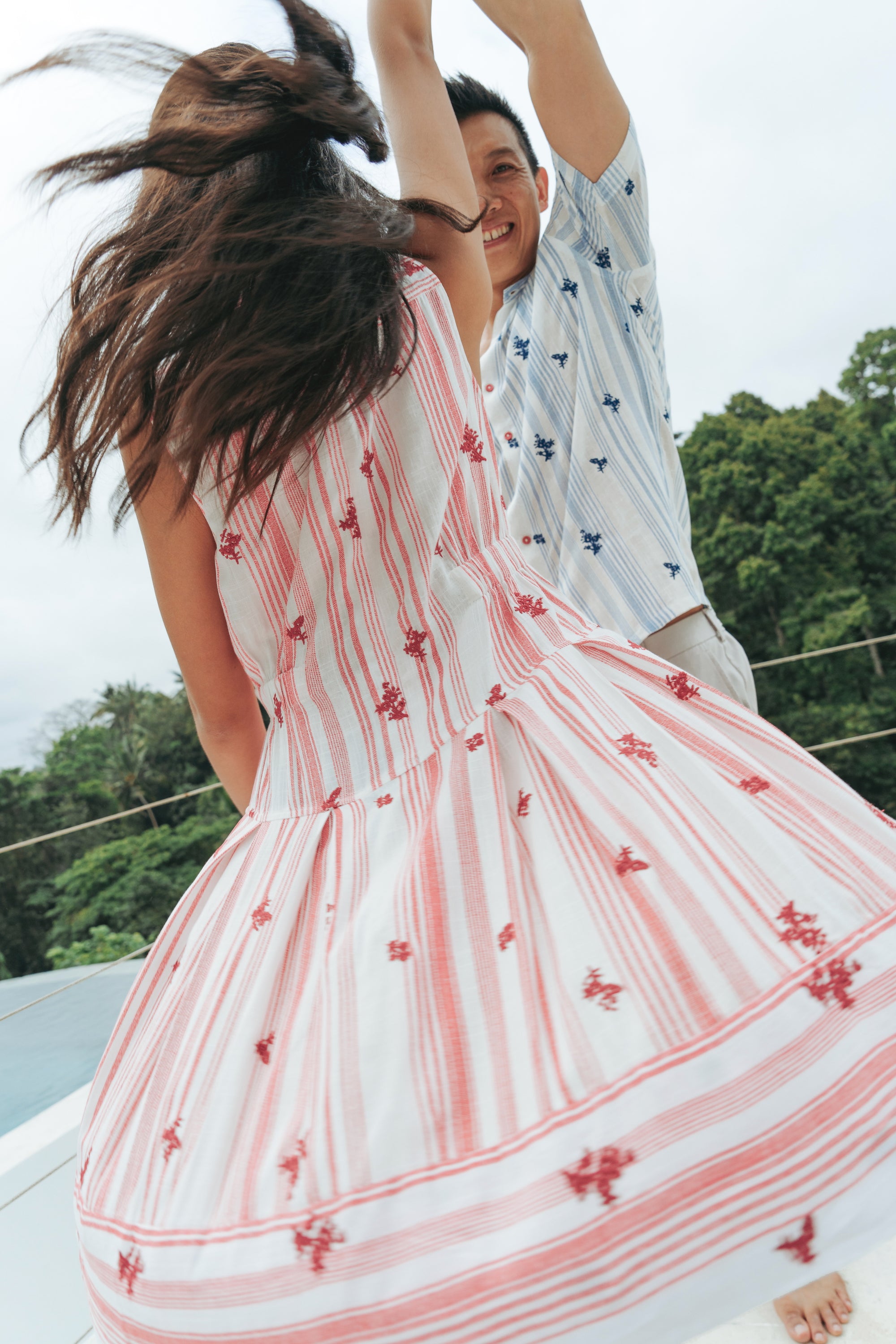 Lil' Striped Bloom Shirt Dress