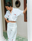 TMP x MarchMay Linen Pants - Cross Stitch Bloom (Pre-order)