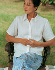 TMP x MarchMay Linen Shirt - White (BACKORDER)