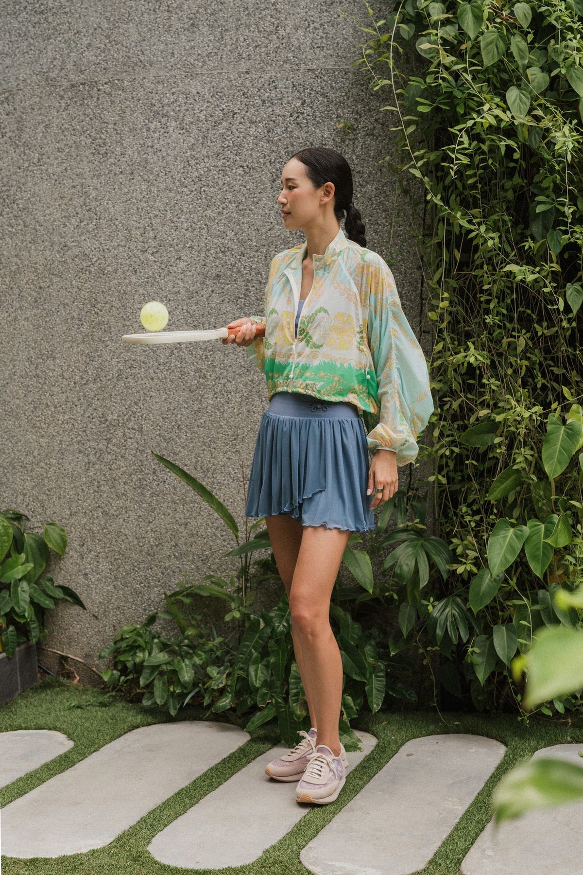 Breeze Throwover Jacket - Abstract Botanical / Pastel Paisley