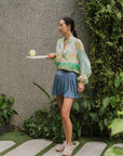 Breeze Throwover Jacket - Abstract Botanical / Pastel Paisley