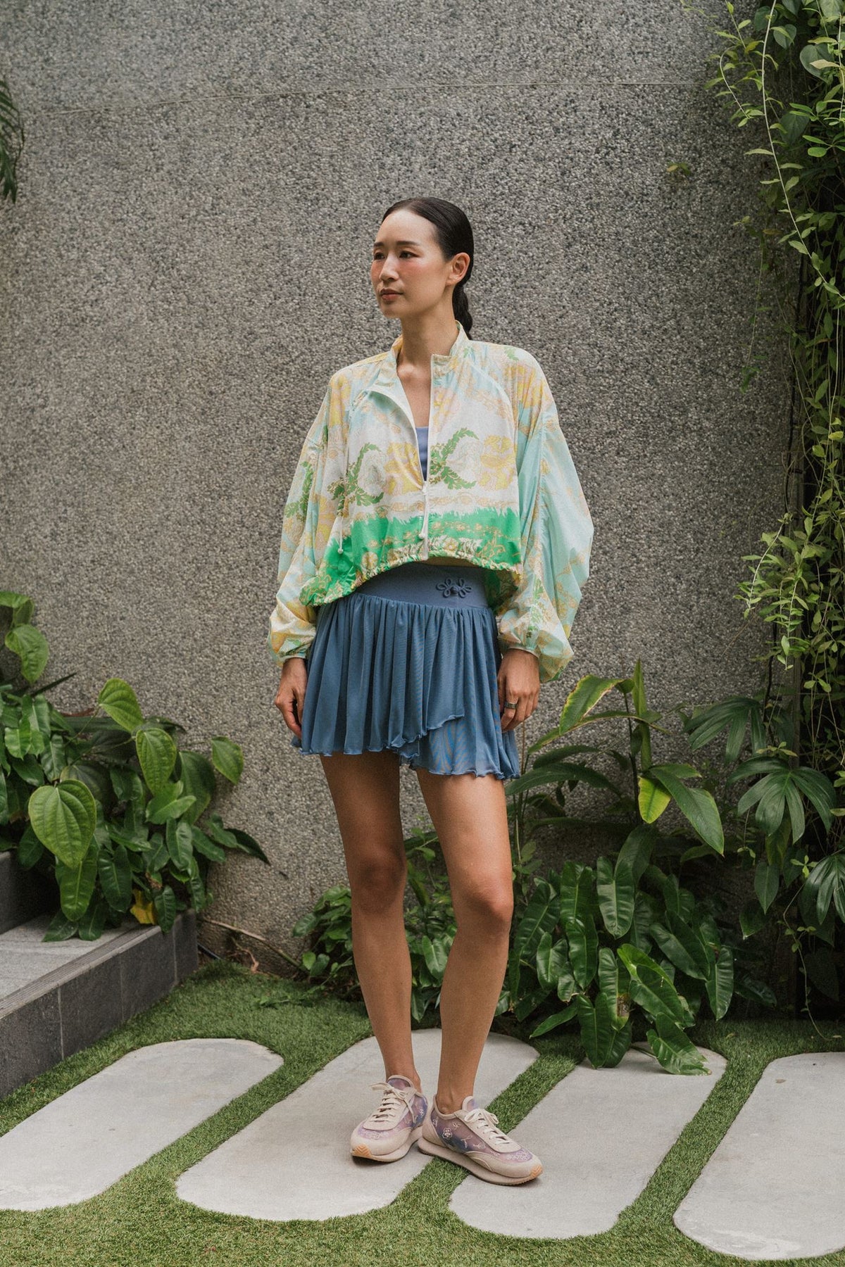 Game On Tulle Skort - Black / Dusty Blue