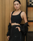 Switch Up Convertible Skirt - Black / Beige