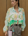 Breeze Throwover Jacket - Abstract Botanical / Pastel Paisley