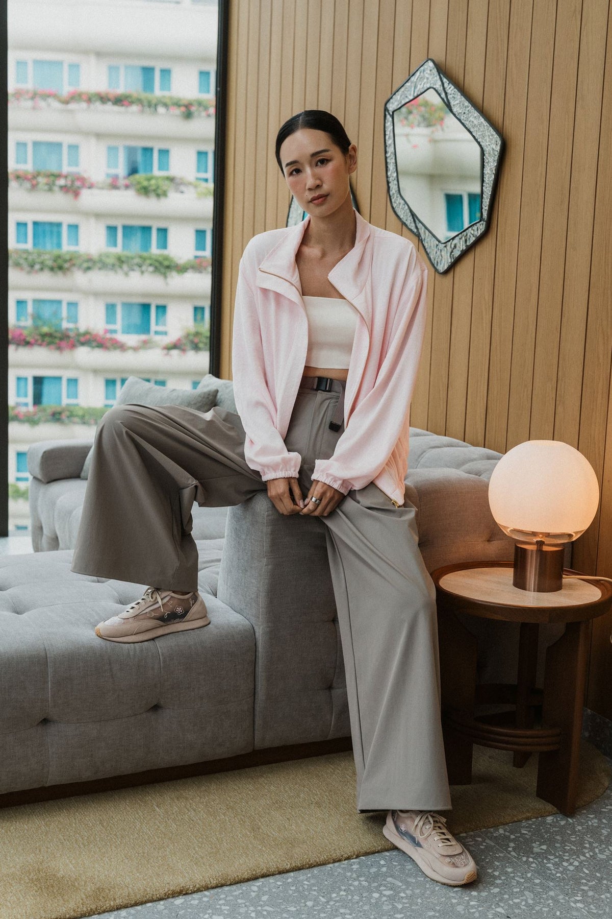 On Track Utility Pants - Black / Beige