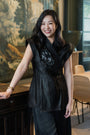 Black Swan Silk Wrap Top (Limited Edition)