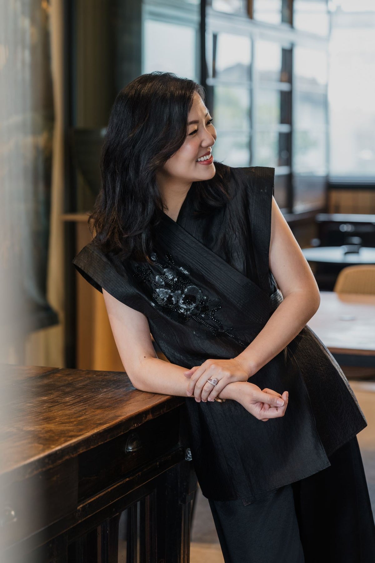 Black Swan Silk Wrap Top (Limited Edition)