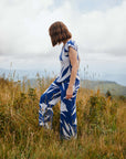 TMP Knits Reversible Two-Piece Pants Set - Blue & White