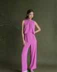 Jess Jumpsuit - Pink Lilac  / Cream & Black / Cobalt
