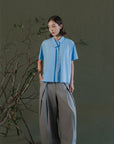 Kendo Wide-Legged Pants- Black / Charcoal BACKORDER