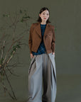 Kendo Wide-Legged Pants- Black / Charcoal BACKORDER
