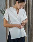 Sana Beaded Cinchable Shirt BACKORDER