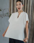 Sana Beaded Cinchable Shirt BACKORDER