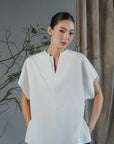 Sana Beaded Cinchable Shirt BACKORDER