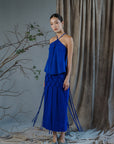 Katsumi Tassel Skirt - Cobalt / White / Black