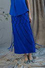Katsumi Tassel Skirt - Cobalt / White / Black