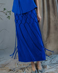 Katsumi Tassel Skirt - Cobalt / White / Black