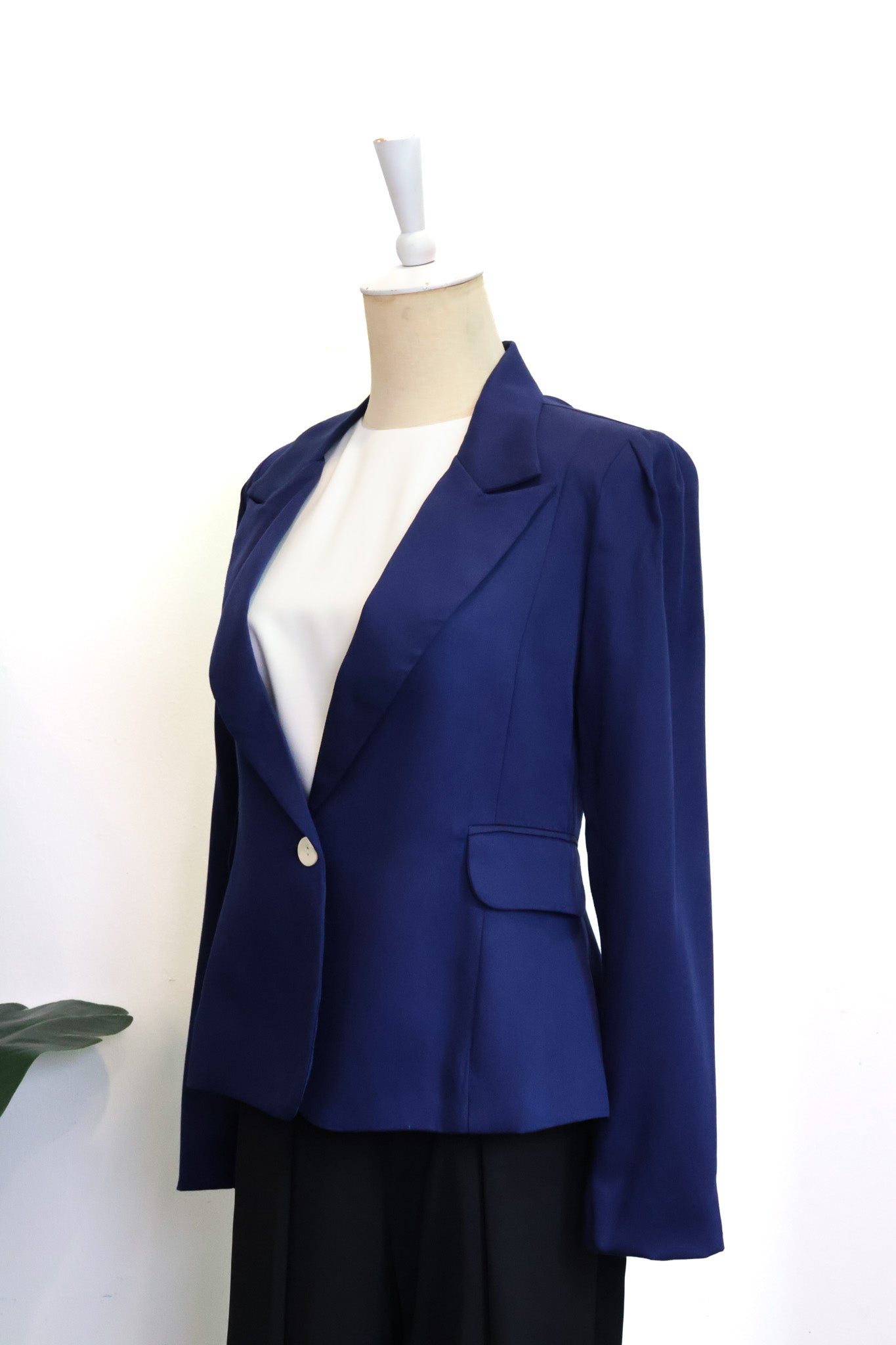 Nola Tailored Blazer - Blush Pink / White / Navy
