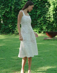 Adele Lace Dress - White / Navy