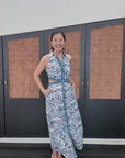 Reyna Shirt Dress - Blue Floral