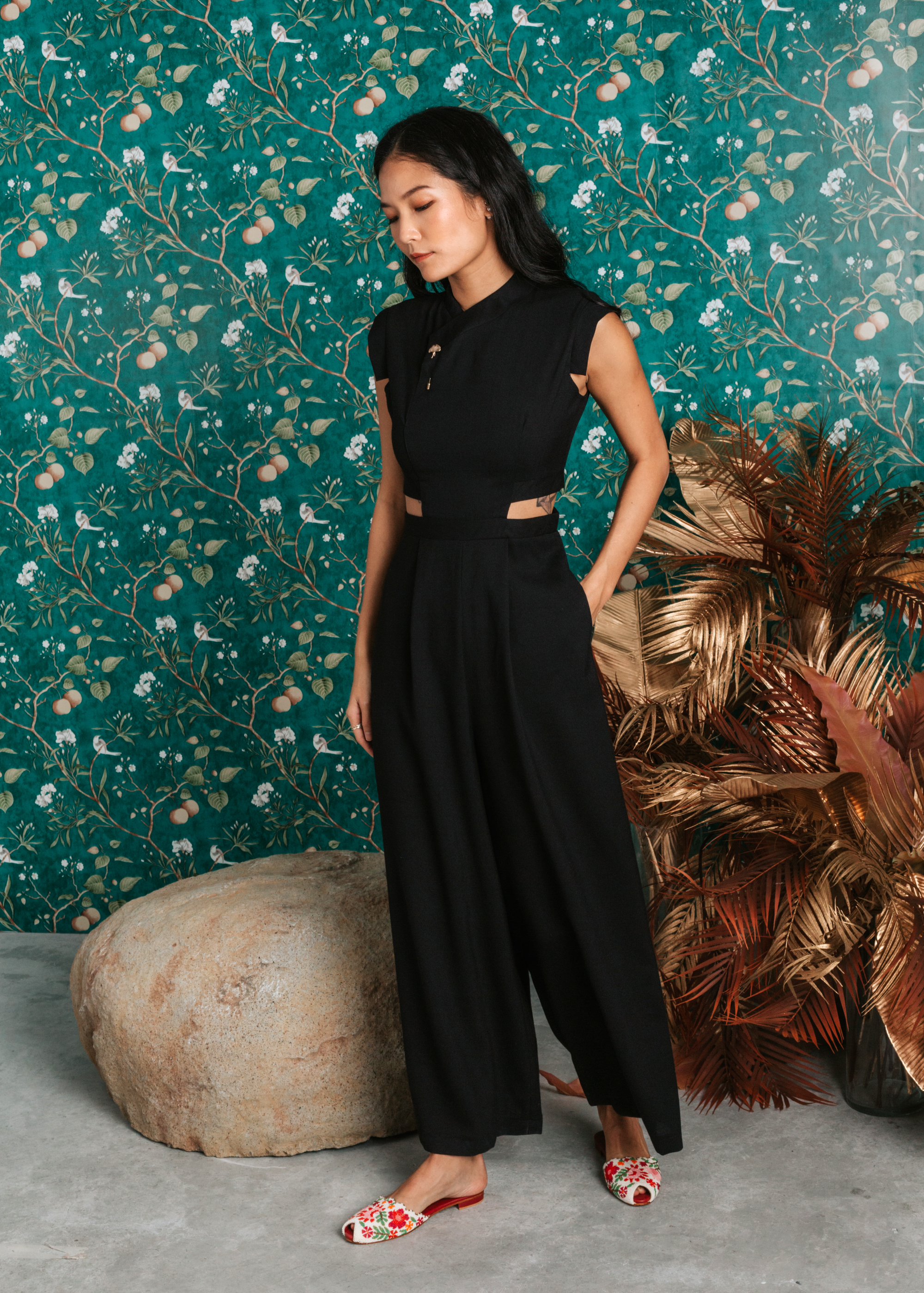 Athena Cut-Out Maxi Jumpsuit (Pre-order)