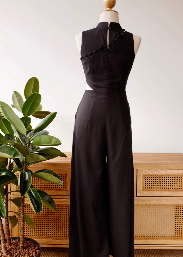 Raven Convertible Jumpsuit - Fuchsia / Black / Forest Green (Pre-order)