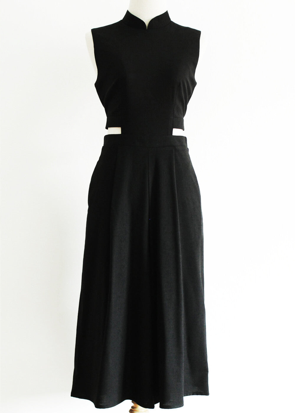 Signature Cut-Out Midi Jumpsuit - Black / Red ( Pre-order )