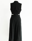 Signature Cut-Out Midi Jumpsuit - Black / Red ( Pre-order )