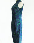 Signature Lace Cheongsam (Knee length) - Navy ( Pre-order )