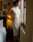 Signature Lace Cheongsam (Knee Length) - Peach ( Pre-order )