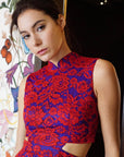 Signature Lace Cut-Out Cheongsam - Red ( Pre-order )